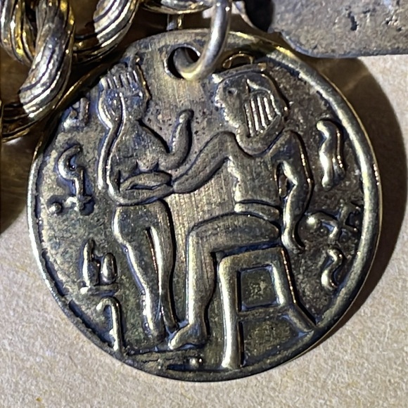 Vintage Egyptian revival Czech glass pharoah
Face charm bracelet Bracelet - Picture 7 of 11